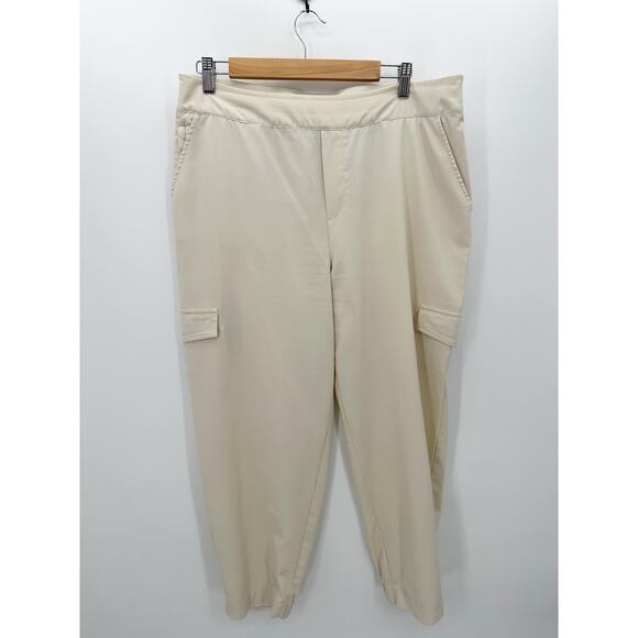 Soft Surroundings Cream Beige Go Lively Cargo Pants Neutral Basic Womens Large - Picture 1 of 10